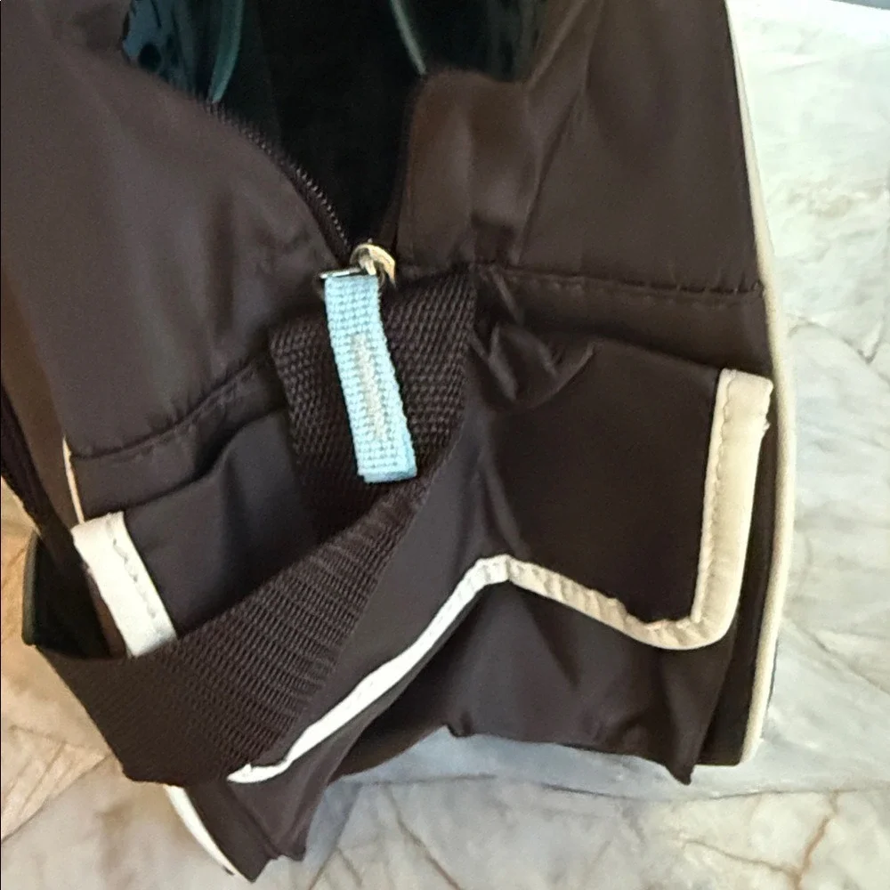 Perrry  Elllis‎ Brown Men's Bag with Cream Accents